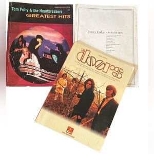 Tom Petty & The Heartbreakers, The Doors and James Taylor Music Books Bundle